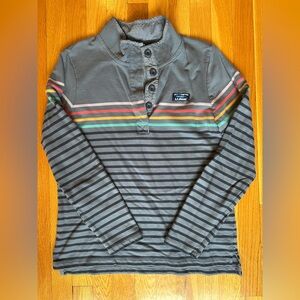 L.L. Bean Gray Henley Shirt